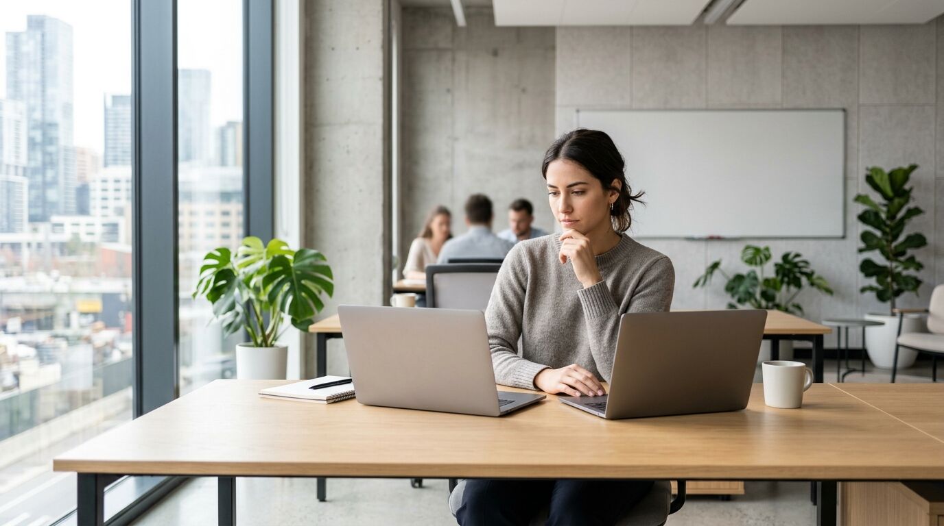 A sales manager comparing Orum pricing against an all-in-one dialer on a laptop