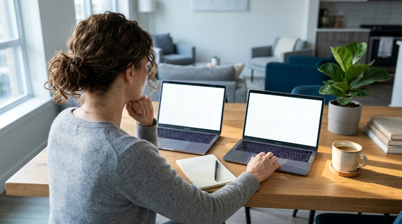 Sales manager reviewing PhoneBurner pricing plans for a 10-rep team on a laptop